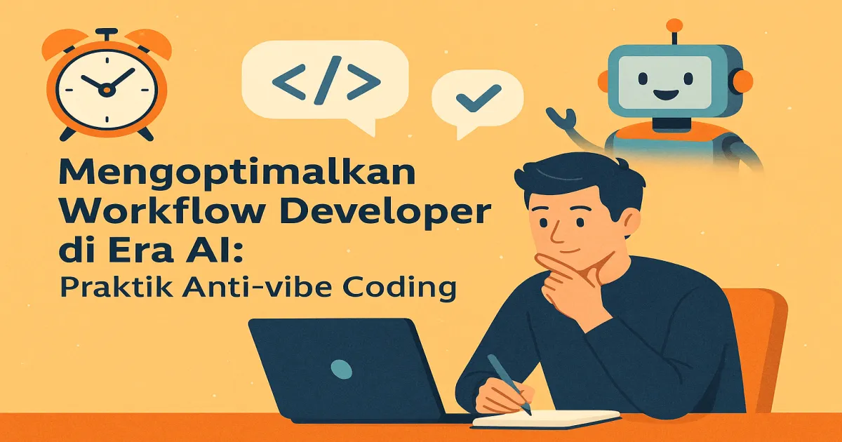 Mengoptimalkan Workflow Developer di Era AI: Praktik Anti‑vibe Coding